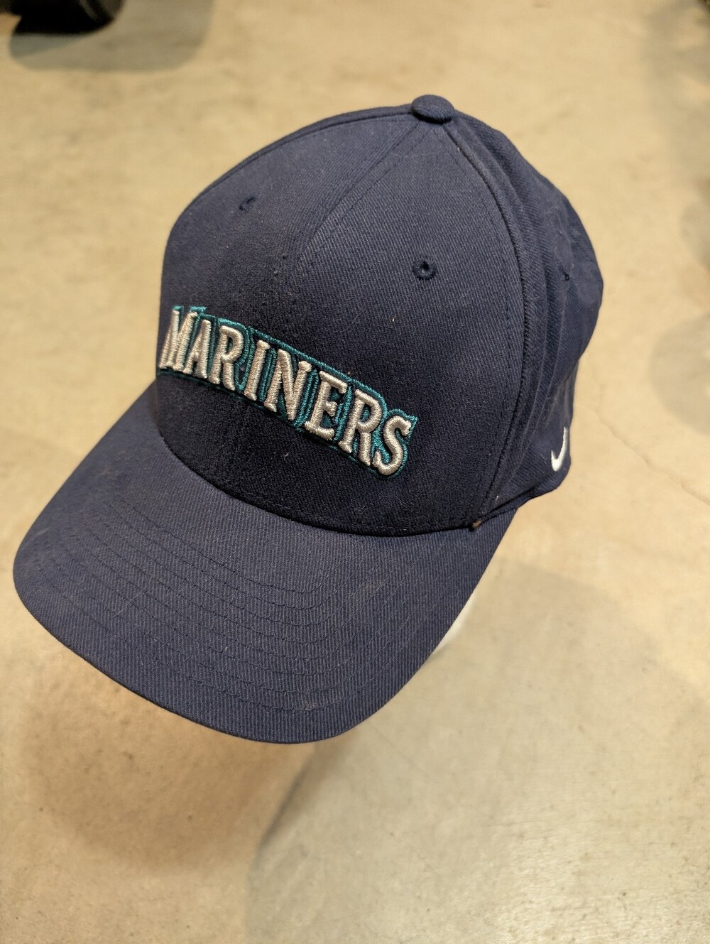 VTG Nike Team Seattle Mariners Navy Baseball Cap Flex Fit